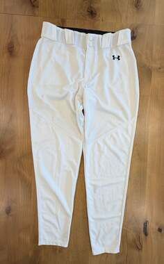 Under Armour Men's Lead Off Baseball Pants White Size Large